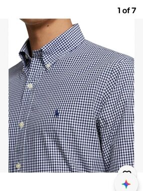 Men's XL U.S. Polo Assn. Blue and White Striped Dress Shirt